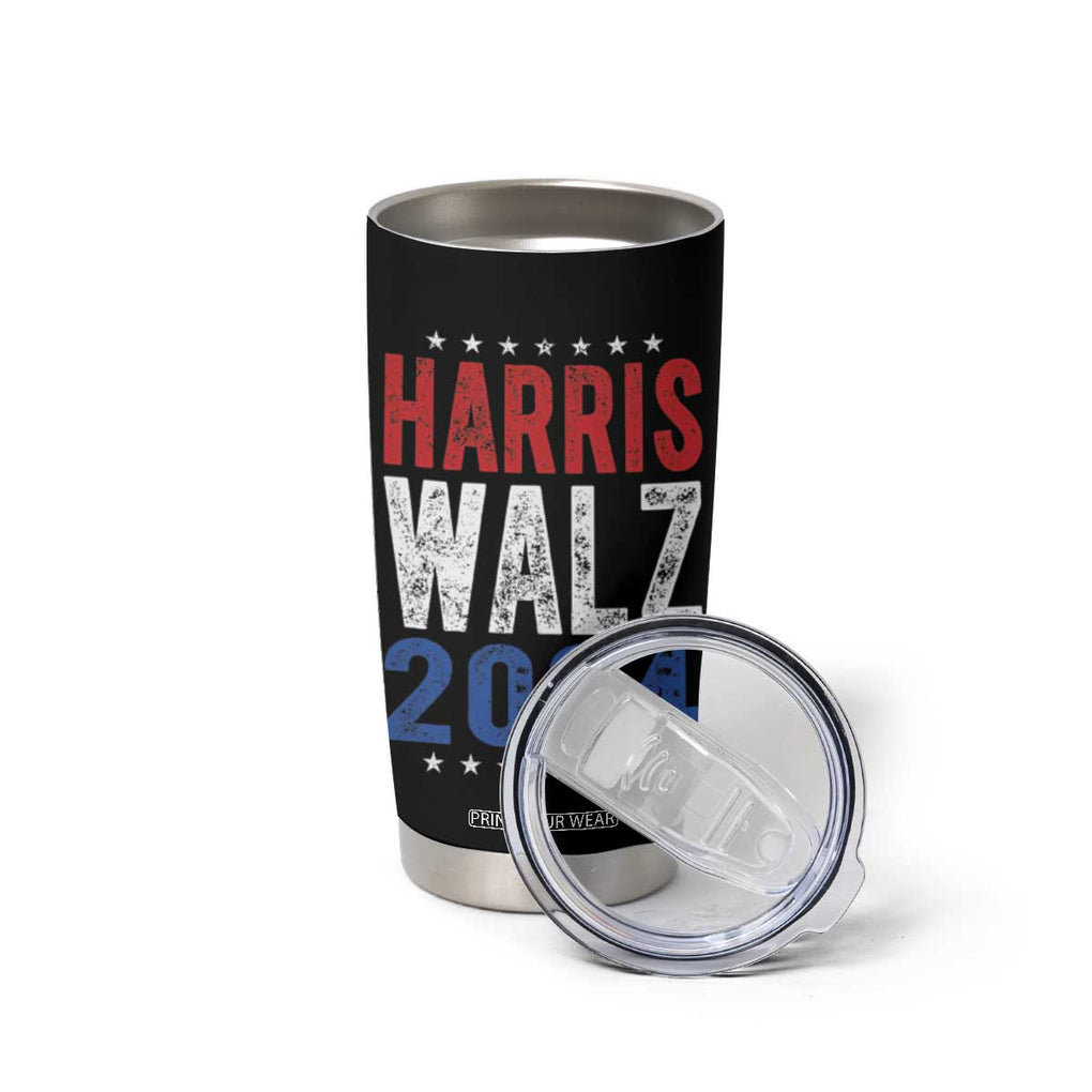 Harris Walz 2024 Tumbler Cup Kamala Tim Walzt Presidential Election Retro Vintage Distressed TB10 Print Your Wear