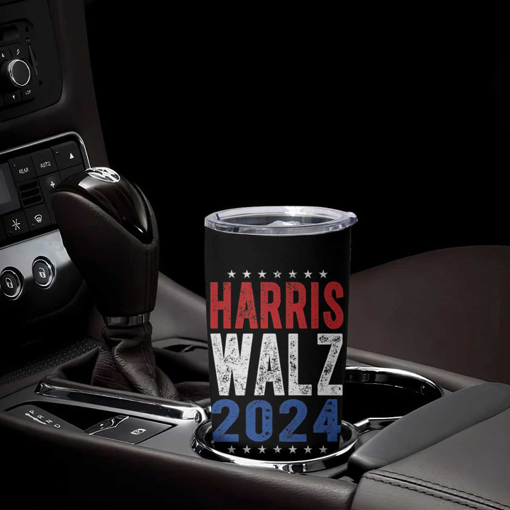 Harris Walz 2024 Tumbler Cup Kamala Tim Walzt Presidential Election Retro Vintage Distressed TB10 Print Your Wear