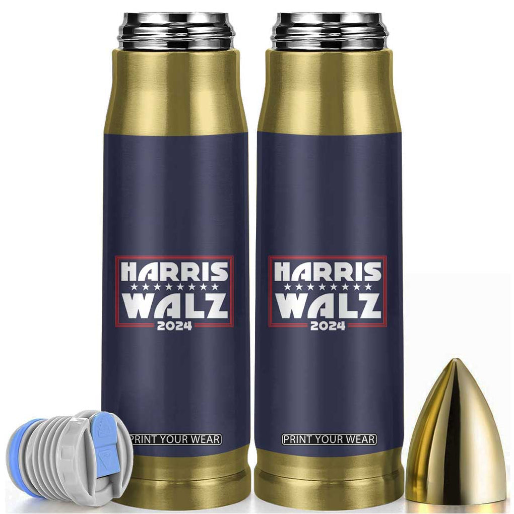 Harris Walz 2024 Election Bullet Tumbler We're Not Going Back Kamala Madam President TB10 Navy Print Your Wear