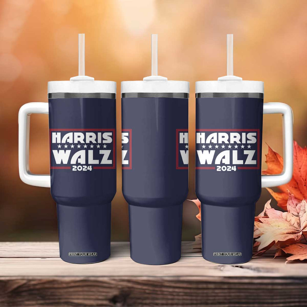 Harris Walz 2024 Election Tumbler With Handle We're Not Going Back Kamala Madam President TB10 Print Your Wear