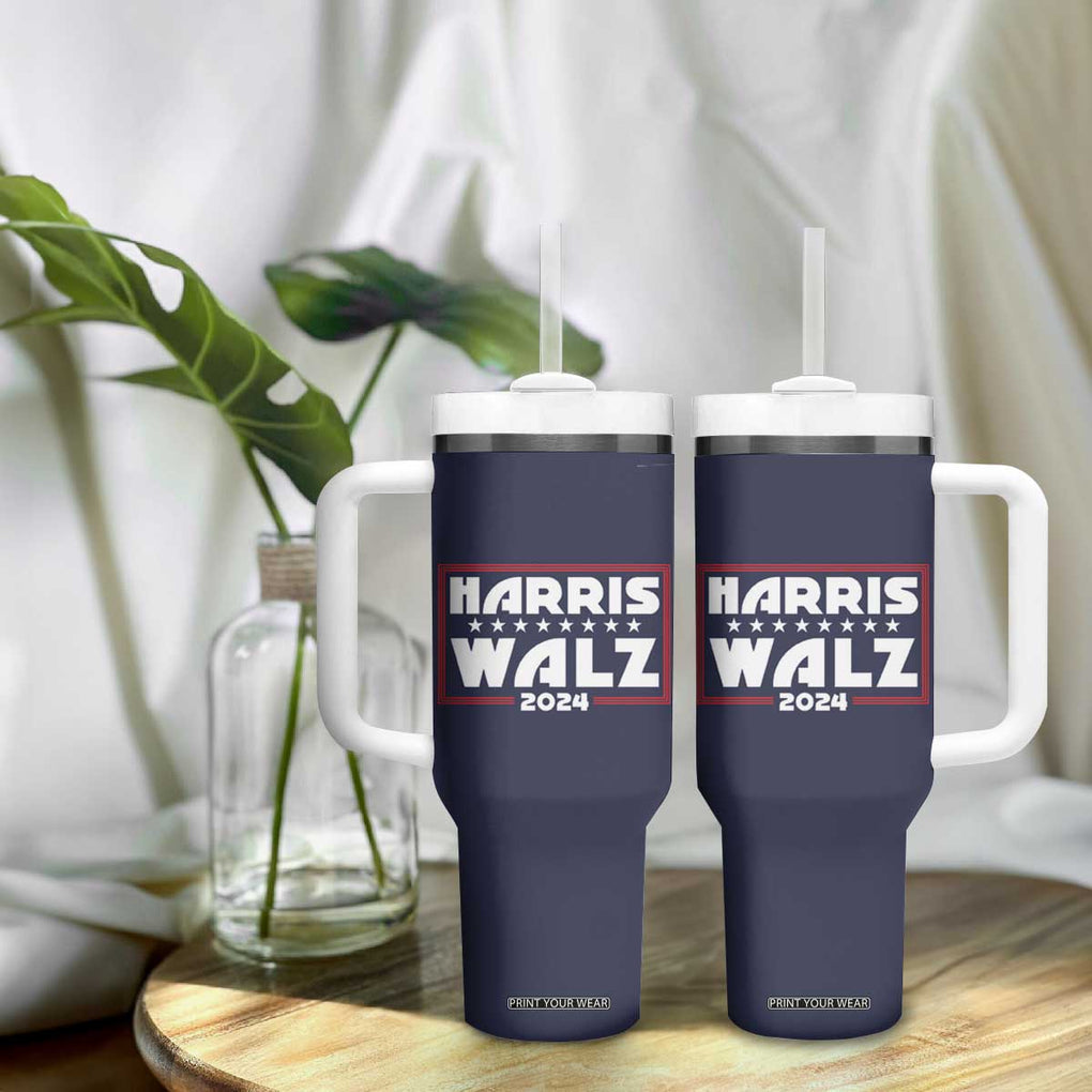 Harris Walz 2024 Election Tumbler With Handle We're Not Going Back Kamala Madam President TB10 Print Your Wear