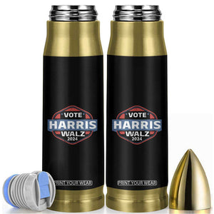 Harris Walz Waltz 2024 Bullet Tumbler Vote Kamala Presidential Election Vintage Retro TB10 Black Print Your Wear