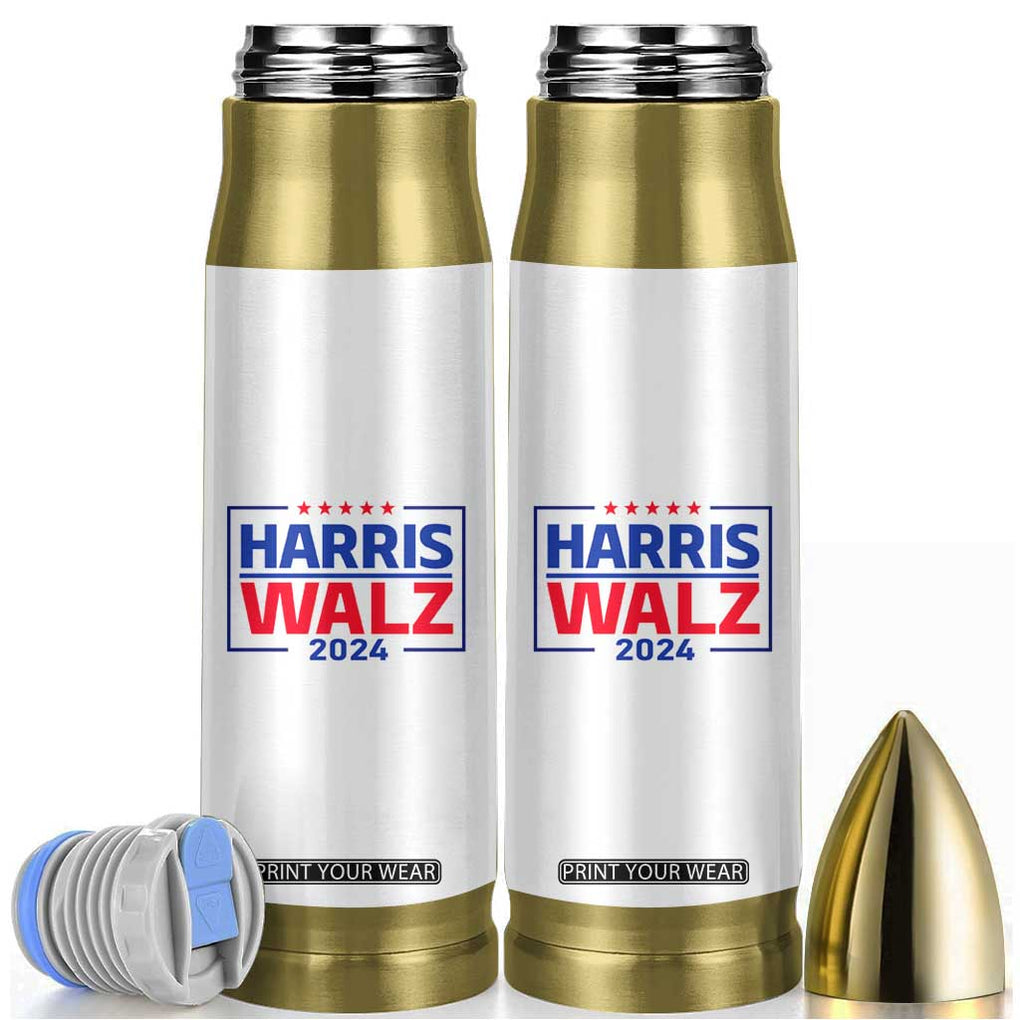 Harris Walz Waltz 2024 Bullet Tumbler Kamala Presidential Election TB10 White Print Your Wear
