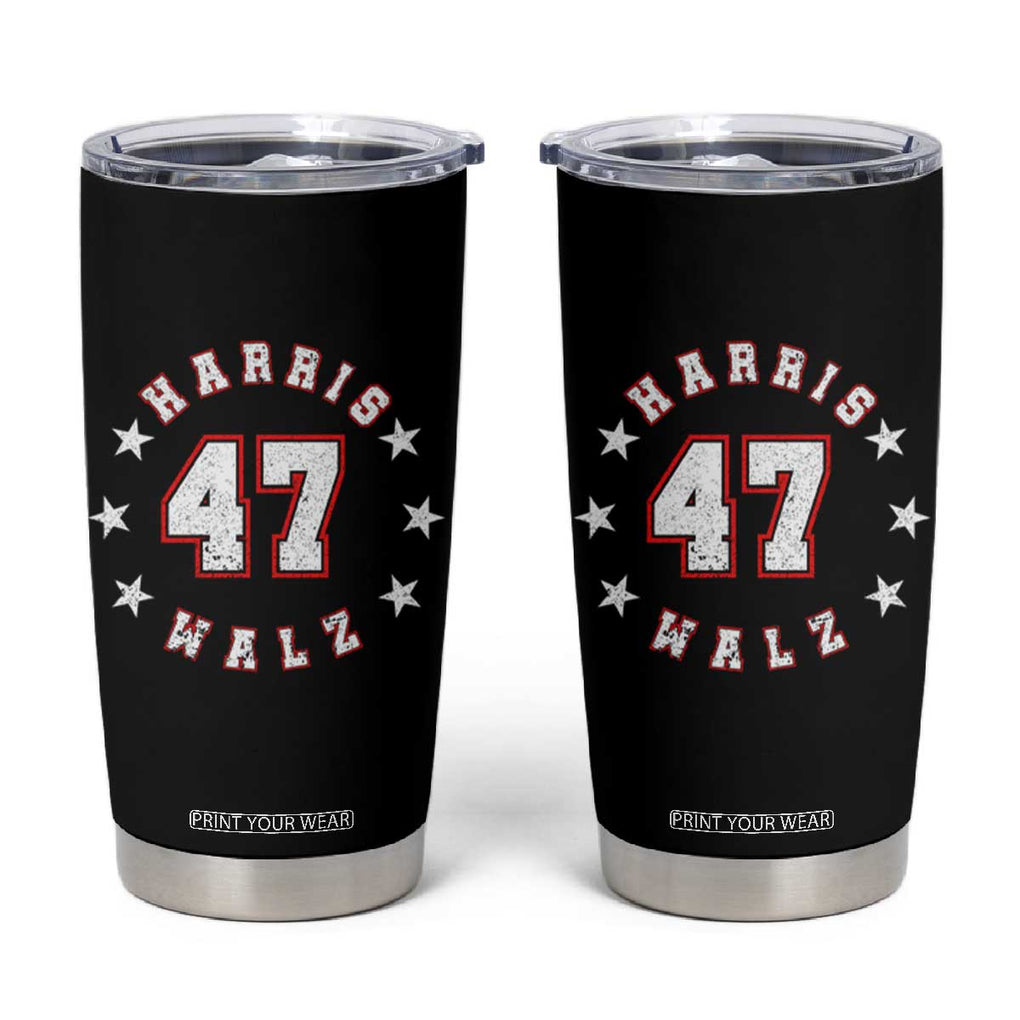 Kamala Harris Walz Waltz 2024 Tumbler Cup 47 th President USA America 2024 Election TB10 Black Print Your Wear