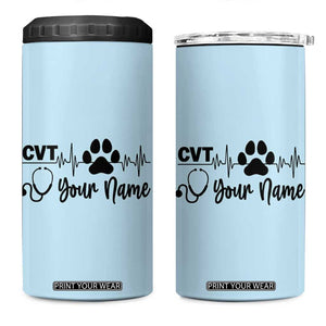 Personalized Vet Tech 4 in 1 Can Cooler Tumbler Vet Staff Appreciation Gift Tarot Card Custom Name TB10 One Size: 16 oz Blue Print Your Wear