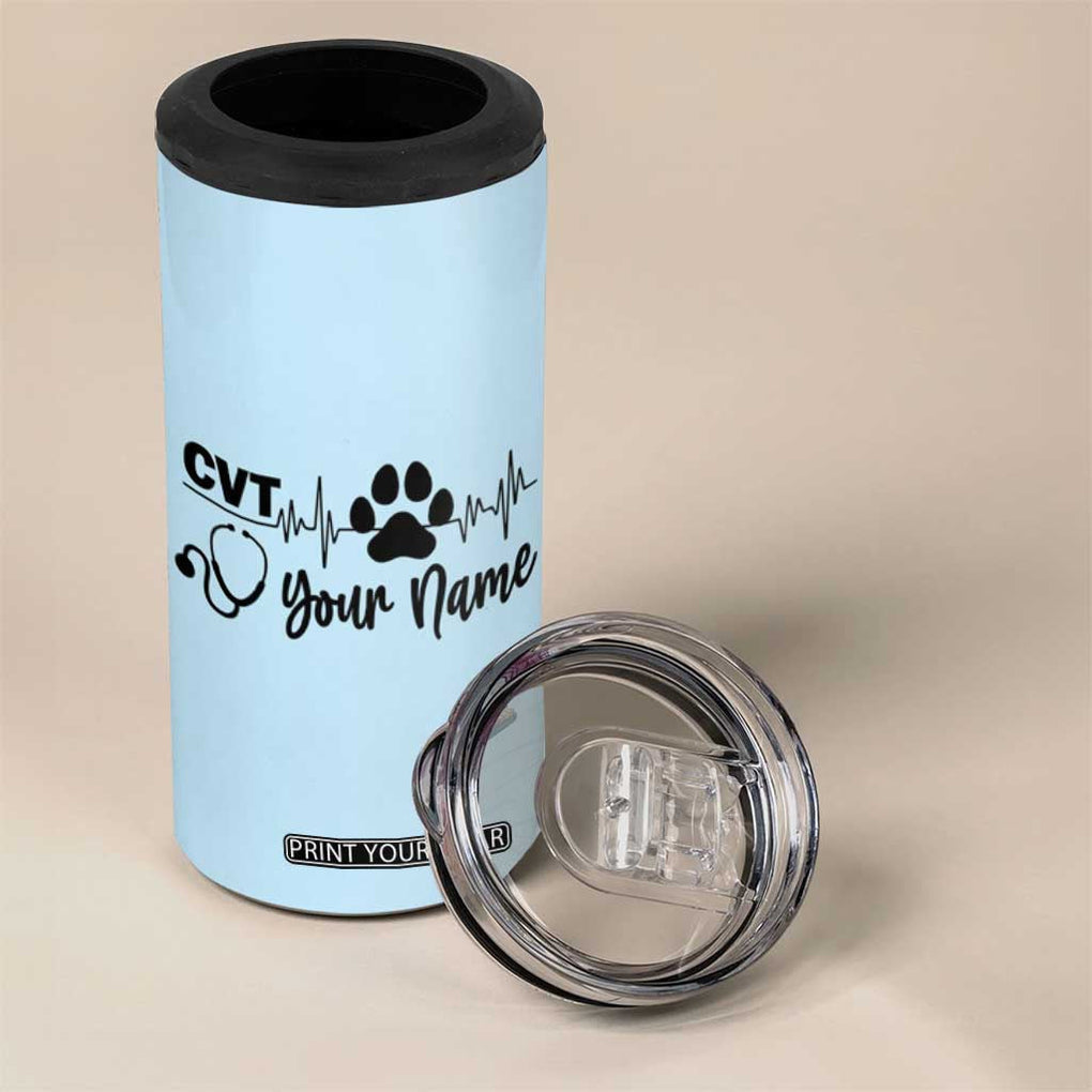 Personalized Vet Tech 4 in 1 Can Cooler Tumbler Vet Staff Appreciation Gift Tarot Card Custom Name TB10 Print Your Wear