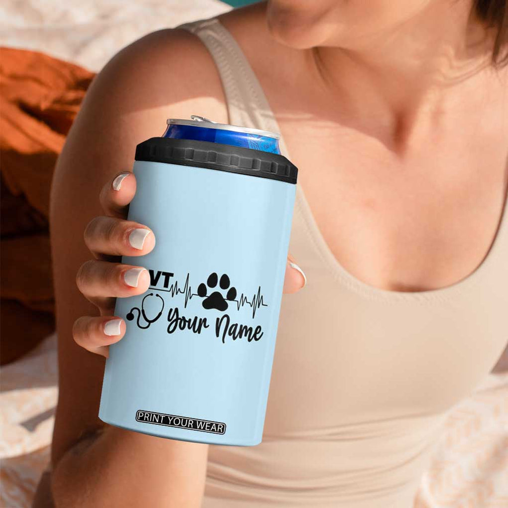 Personalized Vet Tech 4 in 1 Can Cooler Tumbler Vet Staff Appreciation Gift Tarot Card Custom Name TB10 Print Your Wear