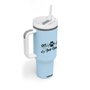 Personalized Vet Tech Tumbler With Handle Vet Staff Appreciation Gift Tarot Card Custom Name TB10 Print Your Wear