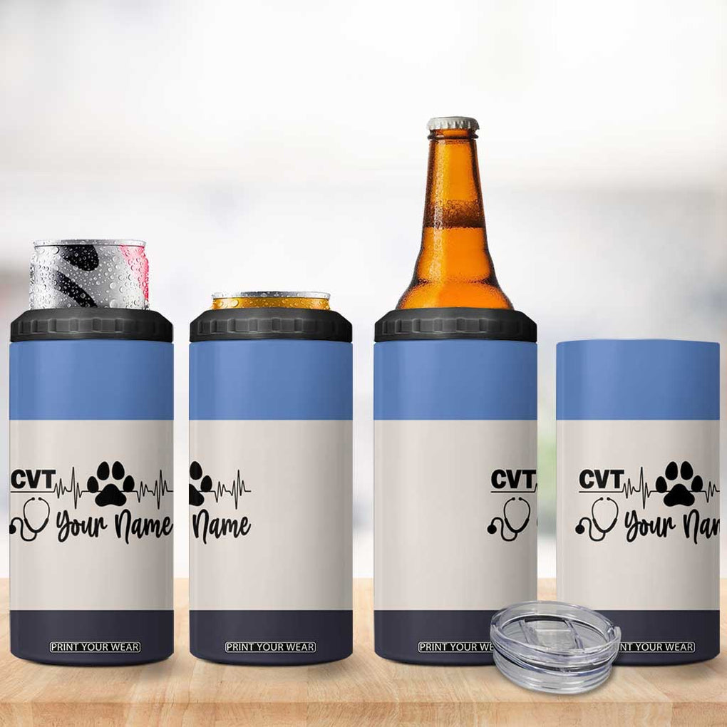 Vet Tech Personalized 4 in 1 Can Cooler Tumbler Vet Staff Appreciation Gift Tarot Card Custom Name TB10 Print Your Wear