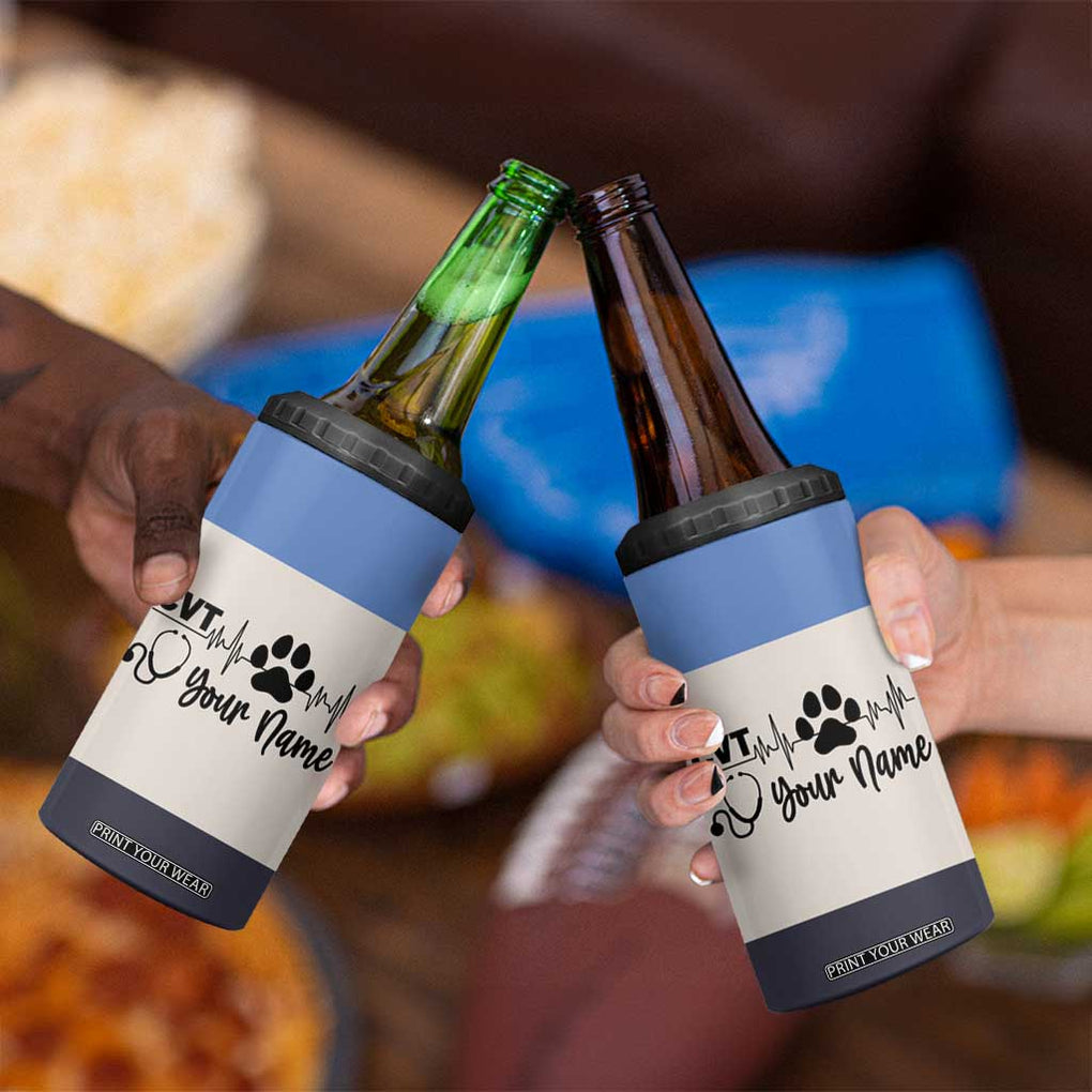 Vet Tech Personalized 4 in 1 Can Cooler Tumbler Vet Staff Appreciation Gift Tarot Card Custom Name TB10 Print Your Wear