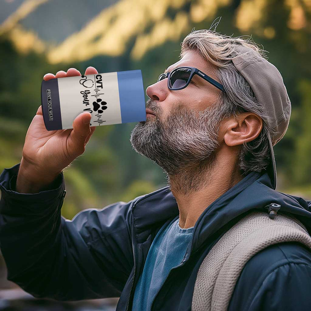 Vet Tech Personalized 4 in 1 Can Cooler Tumbler Vet Staff Appreciation Gift Tarot Card Custom Name TB10 Print Your Wear