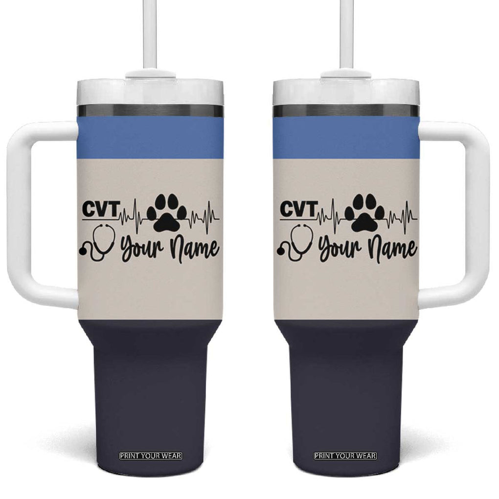 Vet Tech Personalized Tumbler With Handle Vet Staff Appreciation Gift Tarot Card Custom Name TB10 One Size: 40 oz Multiple Print Your Wear