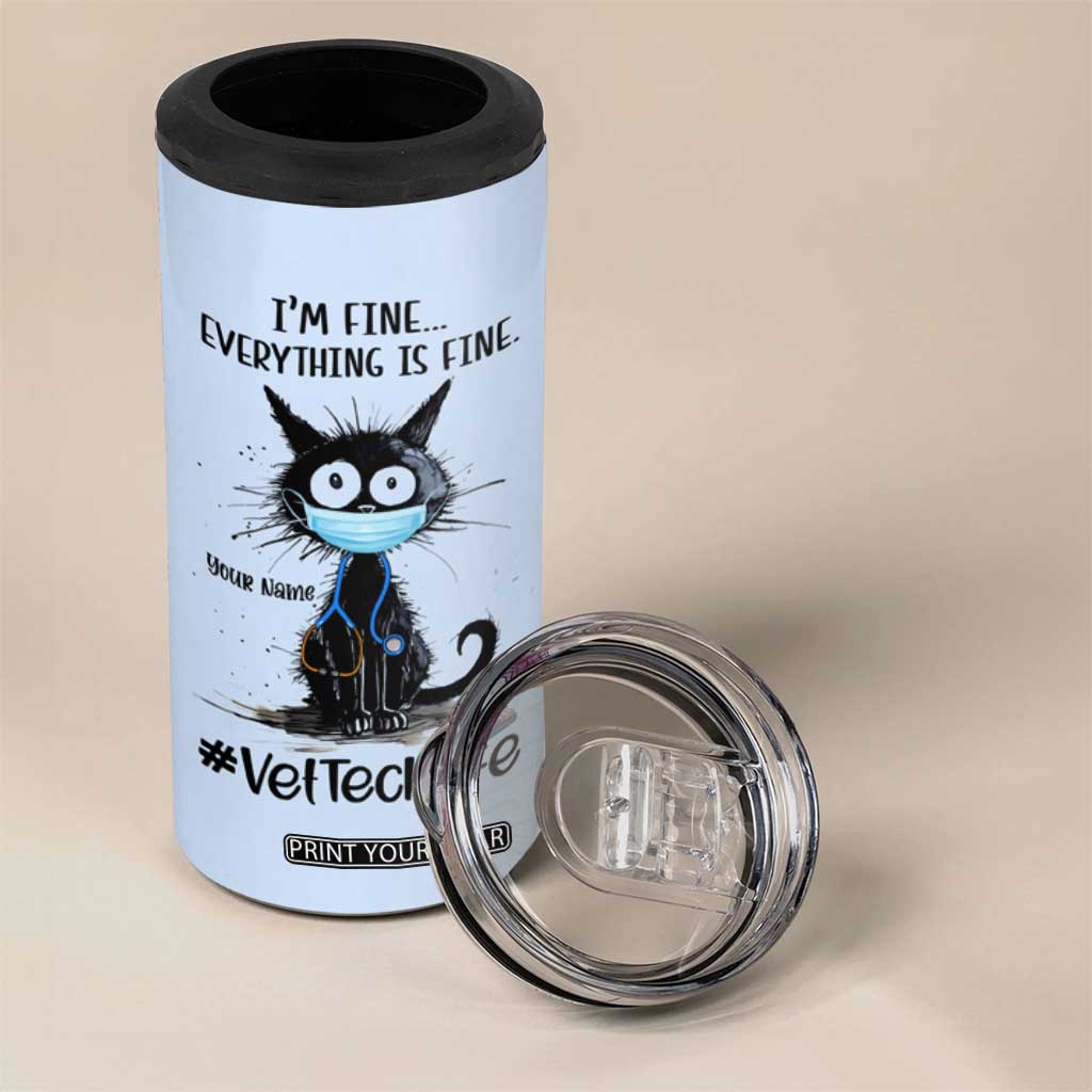 Personalized Veterinarian Vet Tech 4 in 1 Can Cooler Tumbler Custom Name Vet Staff Gift Veterinarian Graduation TB10 Print Your Wear