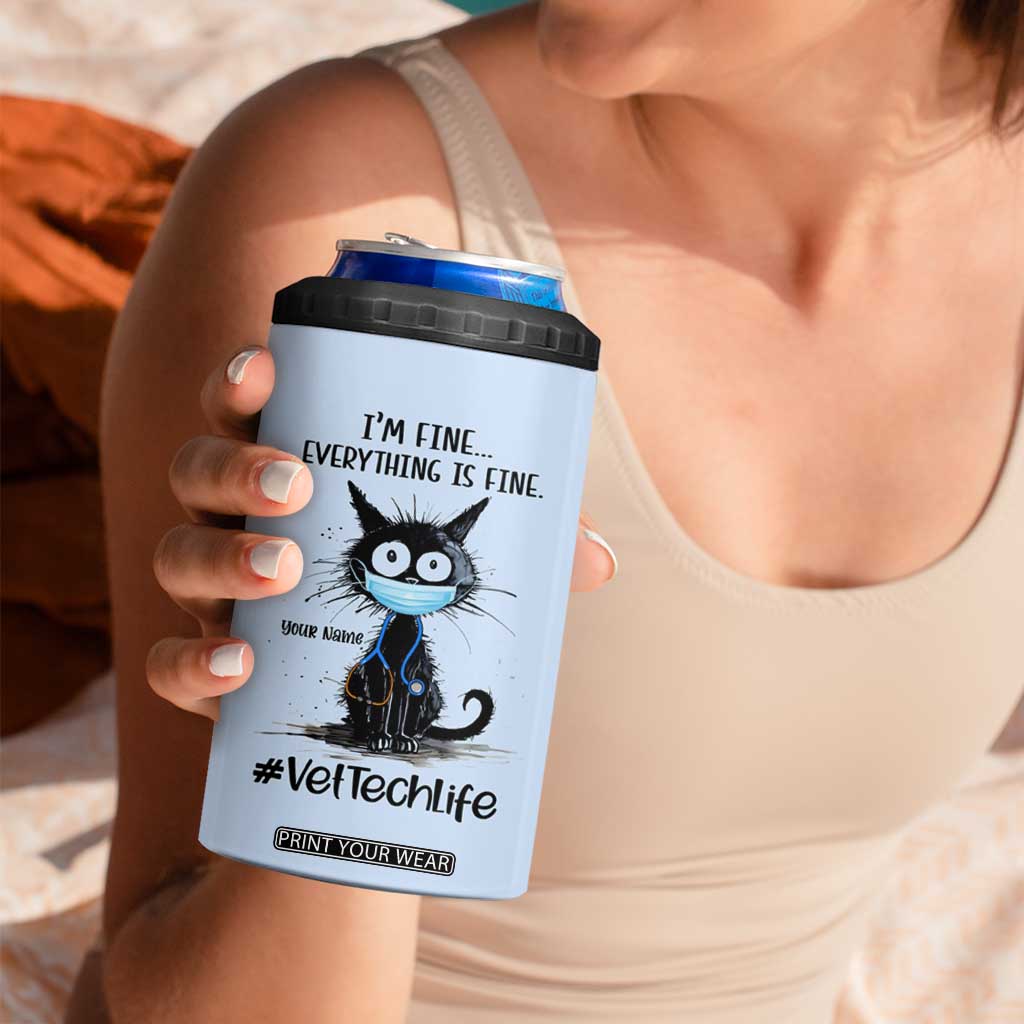 Personalized Veterinarian Vet Tech 4 in 1 Can Cooler Tumbler Custom Name Vet Staff Gift Veterinarian Graduation TB10 Print Your Wear