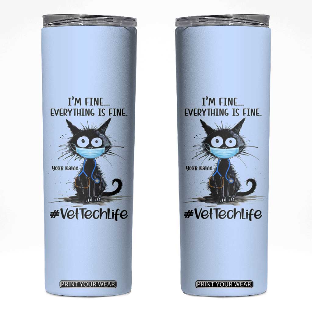 Personalized Veterinarian Vet Tech Skinny Tumbler Custom Name Vet Staff Gift Veterinarian Graduation TB10 Blue Print Your Wear