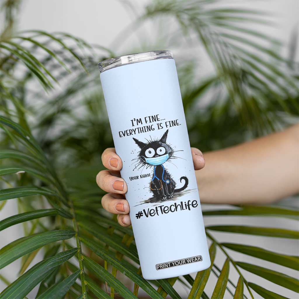 Personalized Veterinarian Vet Tech Skinny Tumbler Custom Name Vet Staff Gift Veterinarian Graduation TB10 Print Your Wear