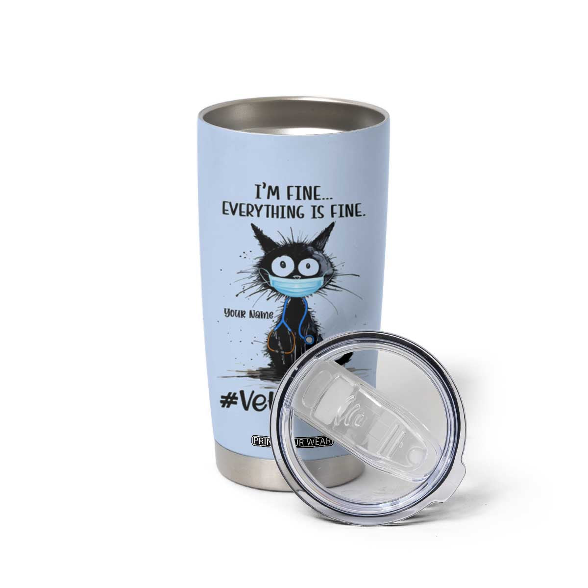 Personalized Veterinarian Vet Tech Tumbler Cup Custom Name Vet Staff Gift Veterinarian Graduation TB10 Print Your Wear