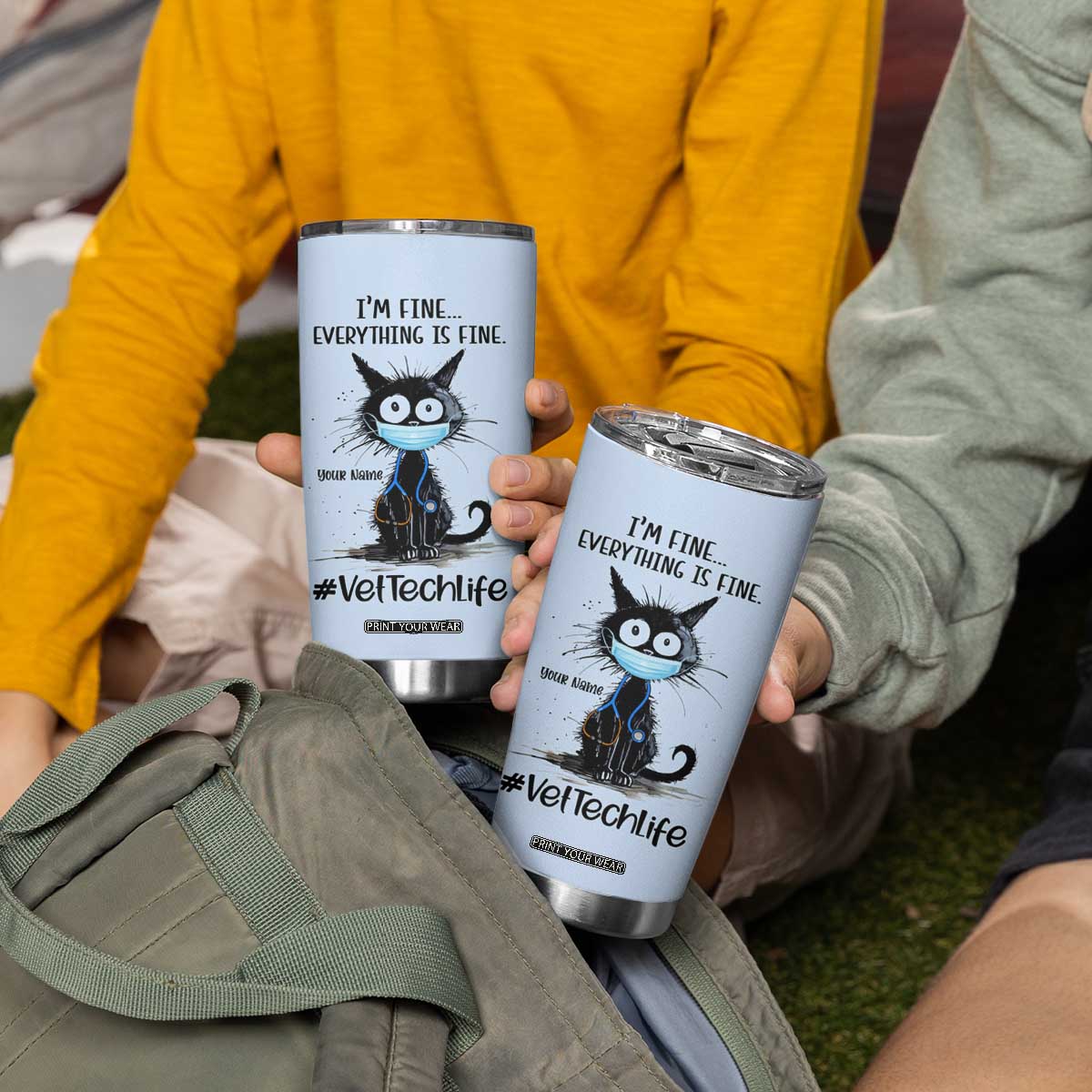 Personalized Veterinarian Vet Tech Tumbler Cup Custom Name Vet Staff Gift Veterinarian Graduation TB10 Print Your Wear