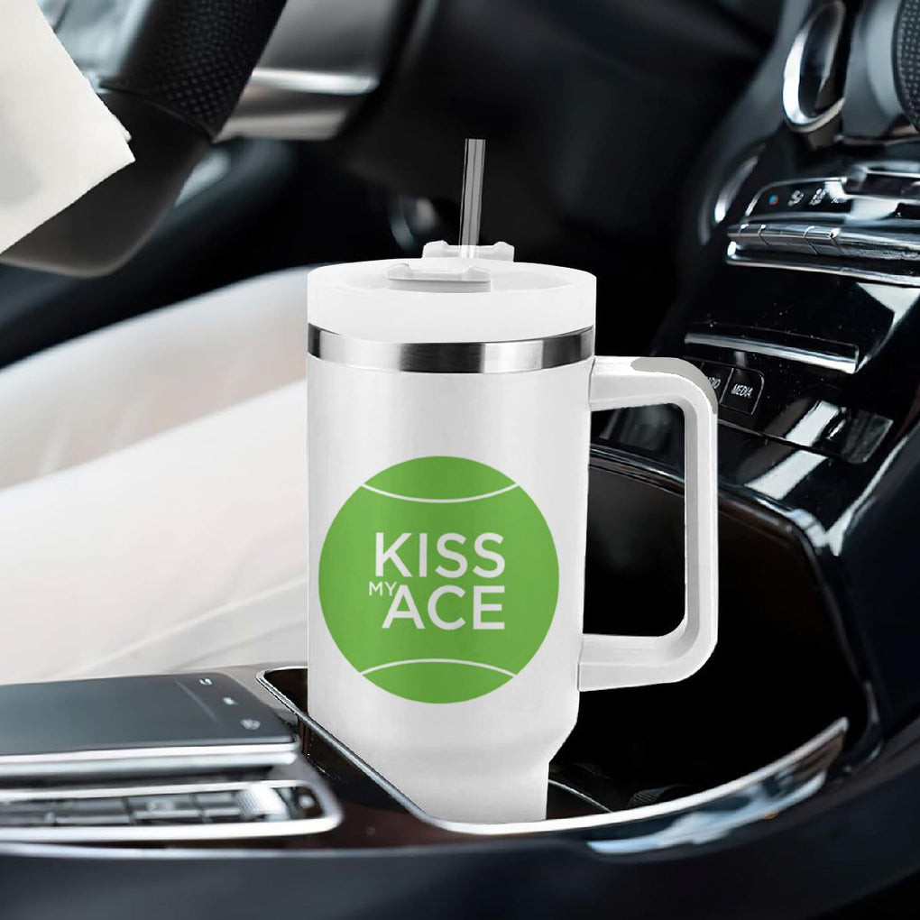 Tennis And Wine Lovers Tumbler With Handle Today's Good Mood Is Sponsored TB10 Print Your Wear