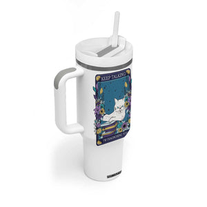 Funny Psychology Gifts Tumbler With Handle Keep Talking I'm Diagnosing You, Funny Gift for Psychologist Psychiatrist Therapist School Counselor Cat Lovers TB10 Print Your Wear