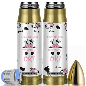 Cow Gifts For Women Bullet Tumbler Funny Cow Lovers Gift For Women Girlfrend Kids TB10 White Print Your Wear