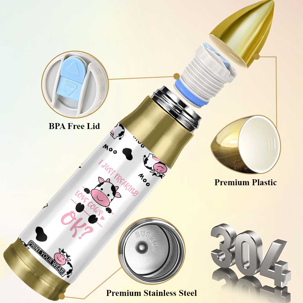 Cow Gifts For Women Bullet Tumbler Funny Cow Lovers Gift For Women Girlfrend Kids TB10 Print Your Wear
