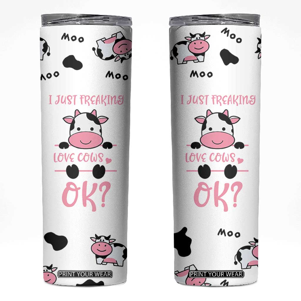 Cow Gifts For Women Skinny Tumbler Funny Cow Lovers Gift For Women Girlfrend Kids TB10 White Print Your Wear