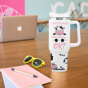 Cow Gifts For Women Tumbler With Handle Funny Cow Lovers Gift For Women Girlfrend Kids TB10 Print Your Wear