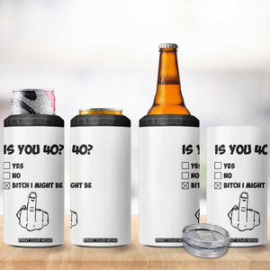 Funny 40th Birthday 4 in 1 Can Cooler Tumbler Funny Is You 40 Year Old 1986 Birthday Gifts TB10 Print Your Wear
