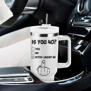 Funny 40th Birthday Tumbler With Handle Funny Is You 40 Year Old 1986 Birthday Gifts TB10 Print Your Wear
