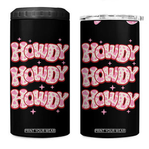 Howdy Cowgirl 4 in 1 Can Cooler Tumbler Western Girl Country Rodeo Pink Cowgirl TB10 One Size: 16 oz Black Print Your Wear