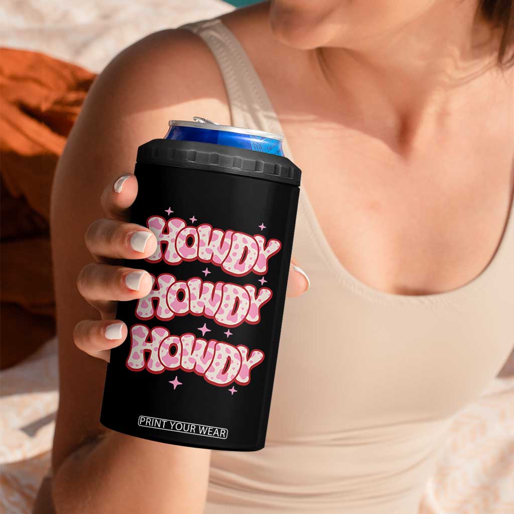 Howdy Cowgirl 4 in 1 Can Cooler Tumbler Western Girl Country Rodeo Pink Cowgirl TB10 Print Your Wear