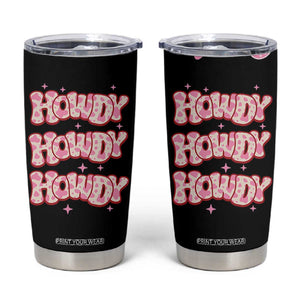 Howdy Cowgirl Tumbler Cup Western Girl Country Rodeo Pink Cowgirl TB10 Black Print Your Wear