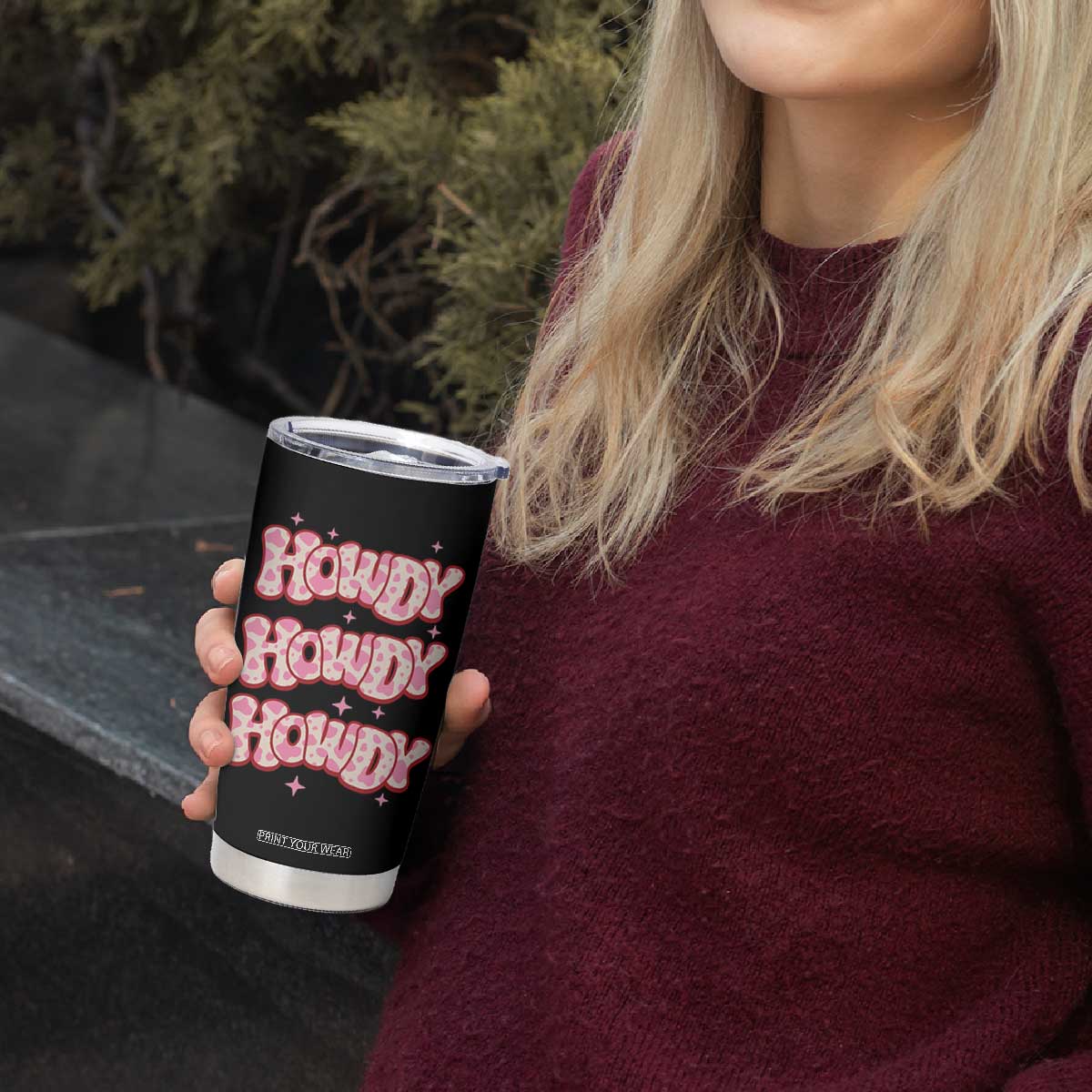 Howdy Cowgirl Tumbler Cup Western Girl Country Rodeo Pink Cowgirl TB10 Print Your Wear