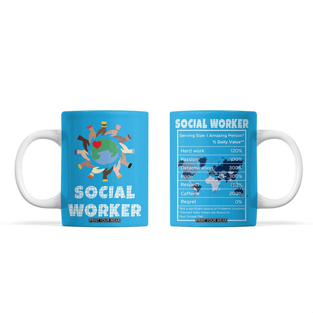 Social Worker Gifts Coffee Mug Appreciation Gifts For Social Works Practitioner TB10 Blue Print Your Wear