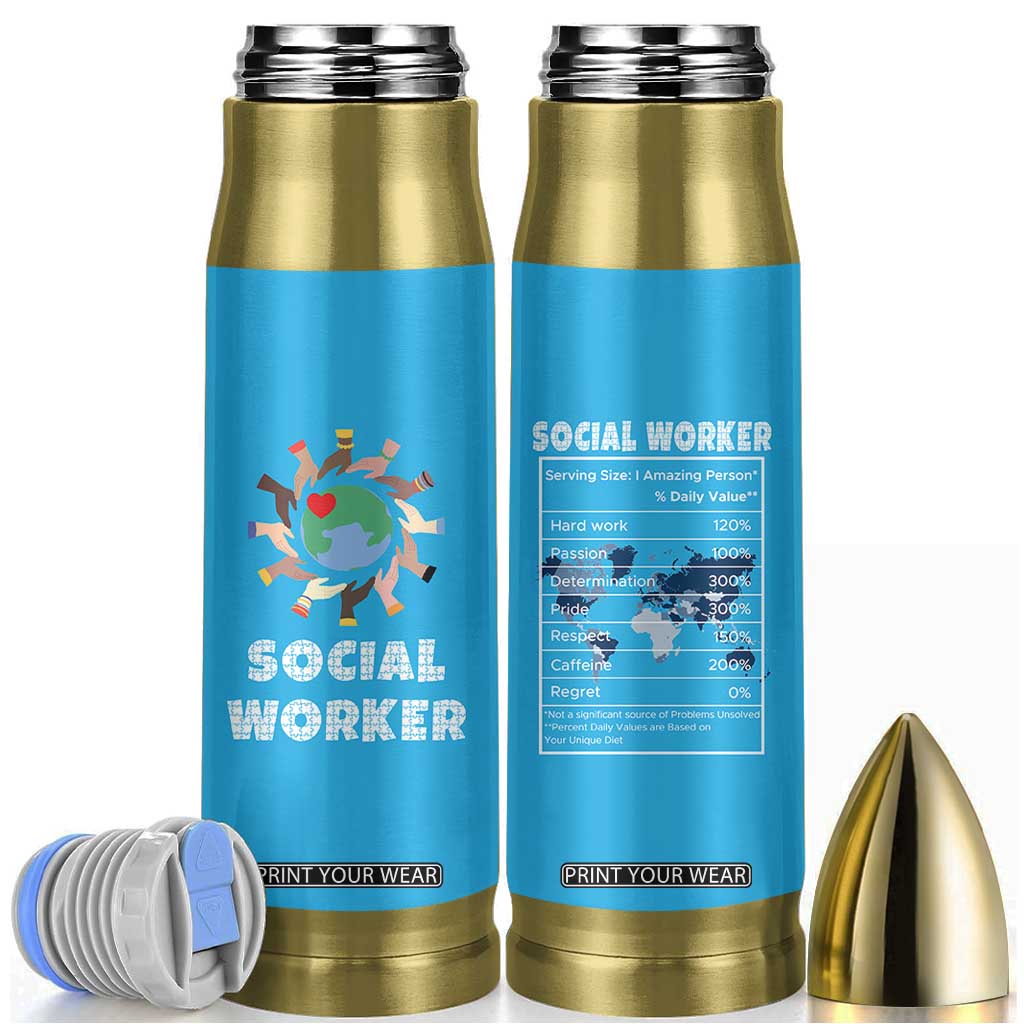Social Worker Gifts Bullet Tumbler Appreciation Gifts For Social Works Practitioner TB10 Blue Print Your Wear