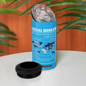Social Worker Gifts 4 in 1 Can Cooler Tumbler Appreciation Gifts For Social Works Practitioner TB10 Print Your Wear