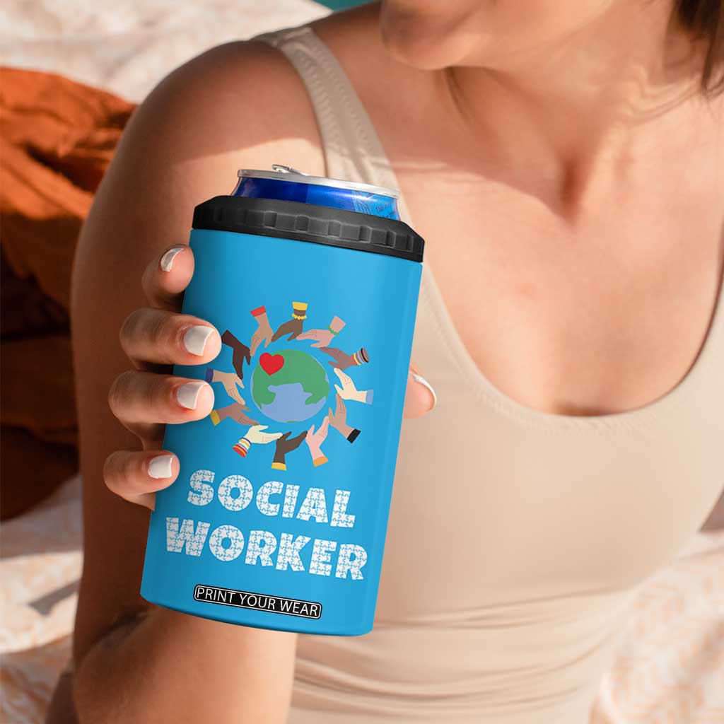 Social Worker Gifts 4 in 1 Can Cooler Tumbler Appreciation Gifts For Social Works Practitioner TB10 Print Your Wear