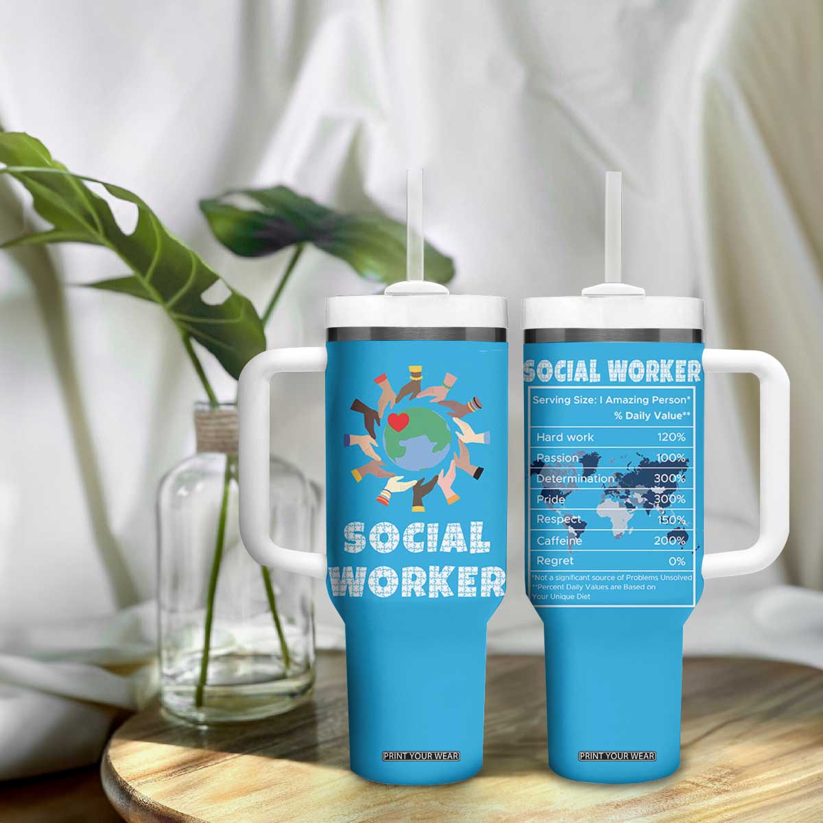 Social Worker Gifts Tumbler With Handle Appreciation Gifts For Social Works Practitioner TB10 Print Your Wear