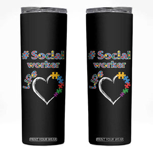 Social Worker Gifts Skinny Tumbler Social Works Practitioner Appreciation Week TB10 Black Print Your Wear