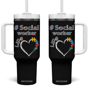 Social Worker Gifts Tumbler With Handle Social Works Practitioner Appreciation Week TB10 One Size: 40 oz Black Print Your Wear