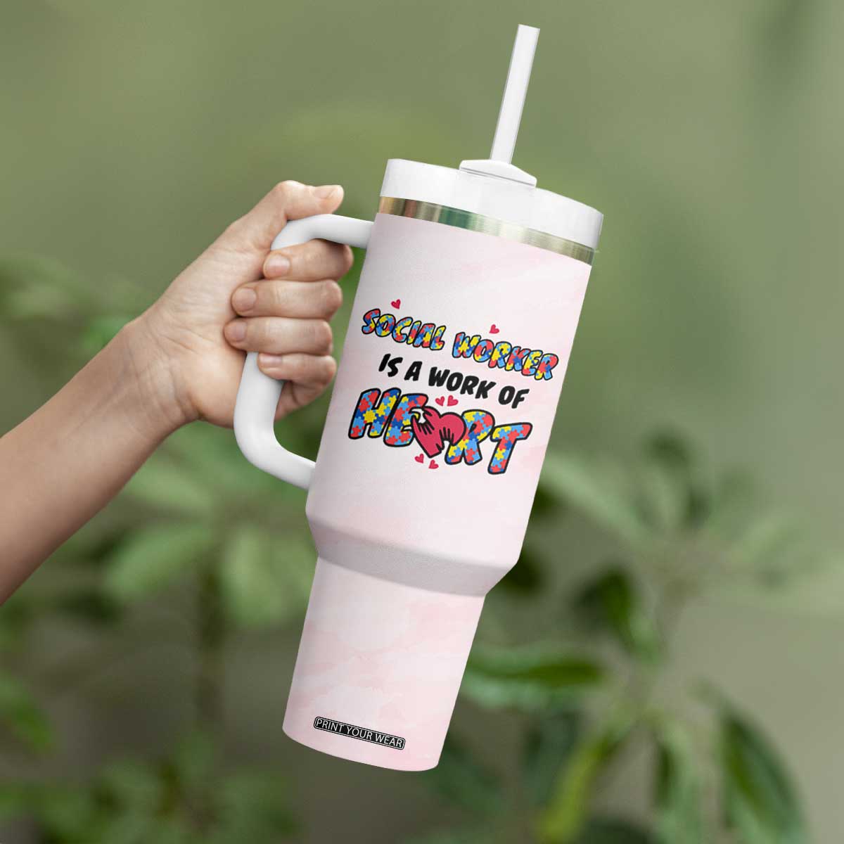 Social Worker Gifts For Women Tumbler With Handle Gift for Social Work Week Office Coworker TB10 Print Your Wear