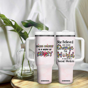 Social Worker Gifts For Women Tumbler With Handle Gift for Social Work Week Office Coworker TB10 Print Your Wear