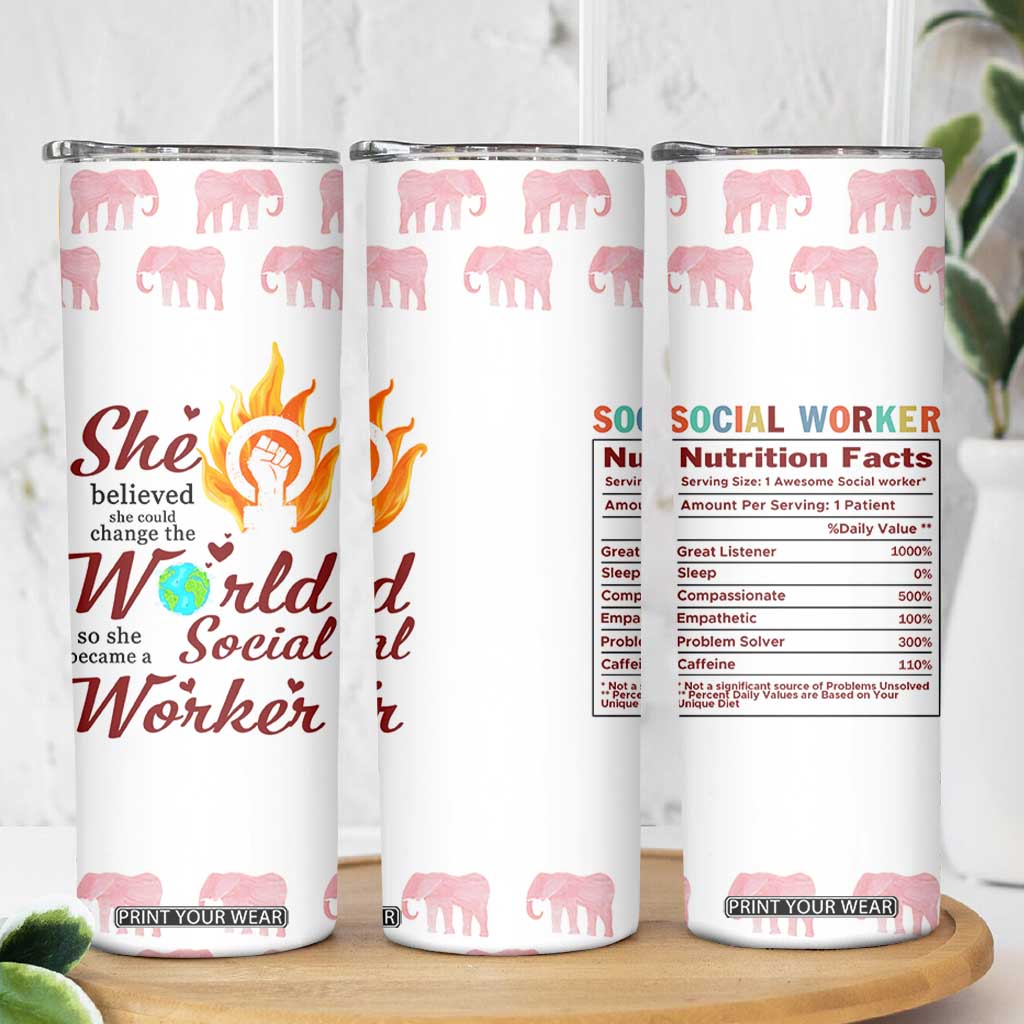 Social Worker Gifts For Women Skinny Tumbler Social Works Practitioner Appreciation Week TB10 Print Your Wear