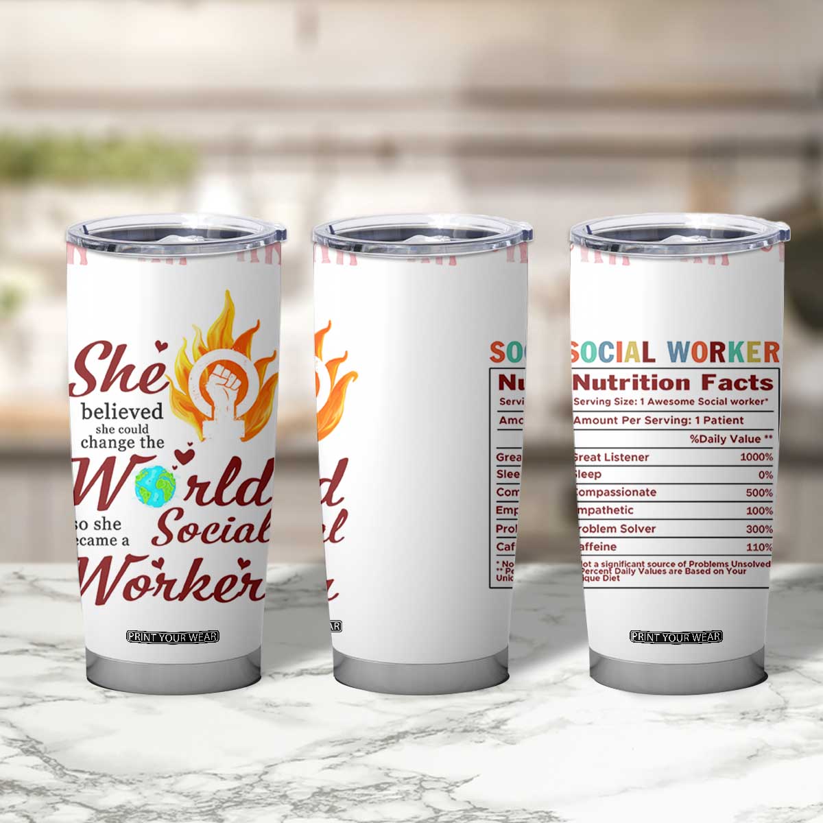 Social Worker Gifts For Women Tumbler Cup Social Works Practitioner Appreciation Week TB10 Print Your Wear