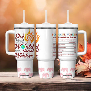 Social Worker Gifts For Women Tumbler With Handle Social Works Practitioner Appreciation Week TB10 Print Your Wear