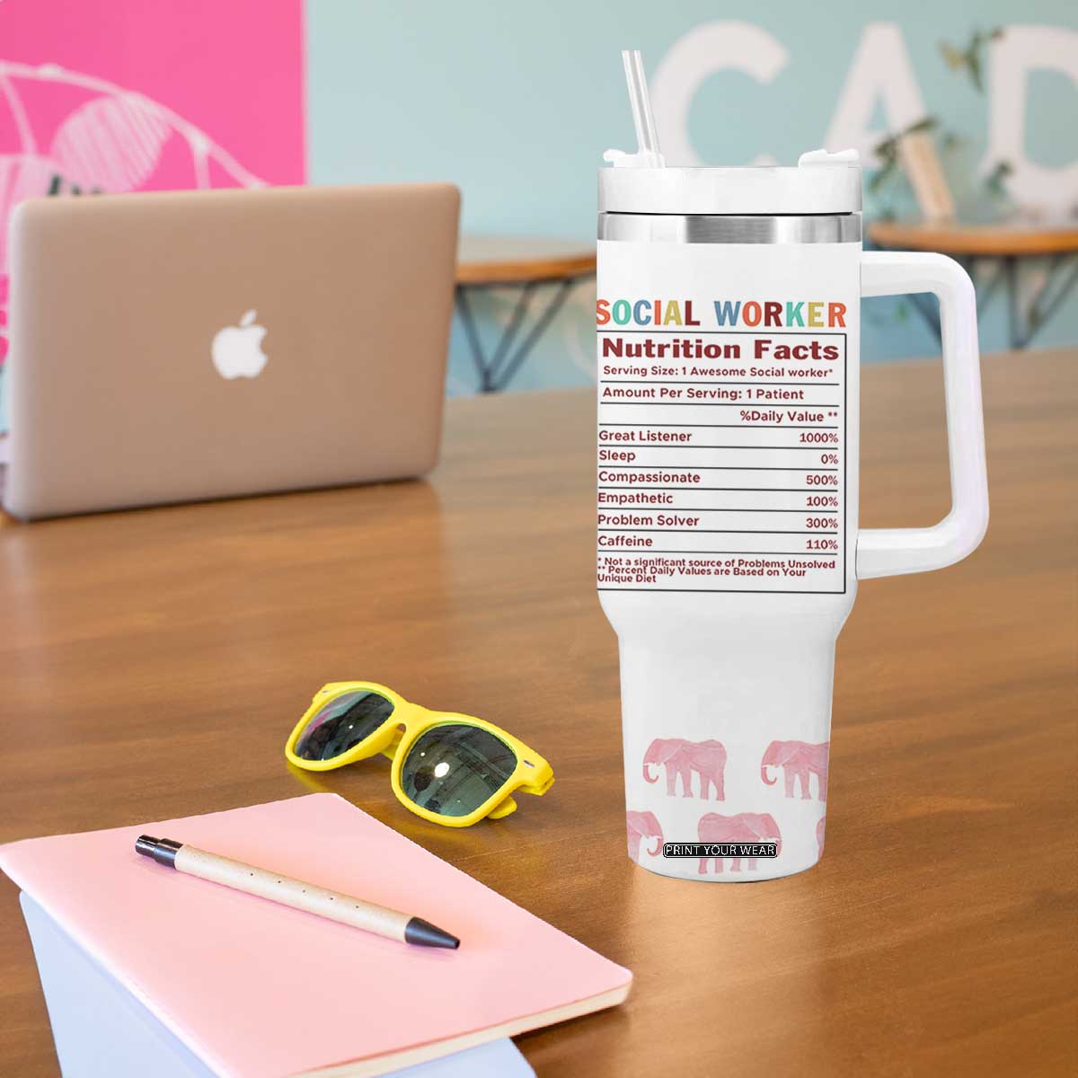 Social Worker Gifts For Women Tumbler With Handle Social Works Practitioner Appreciation Week TB10 Print Your Wear