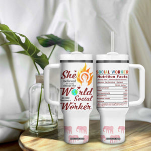 Social Worker Gifts For Women Tumbler With Handle Social Works Practitioner Appreciation Week TB10 Print Your Wear
