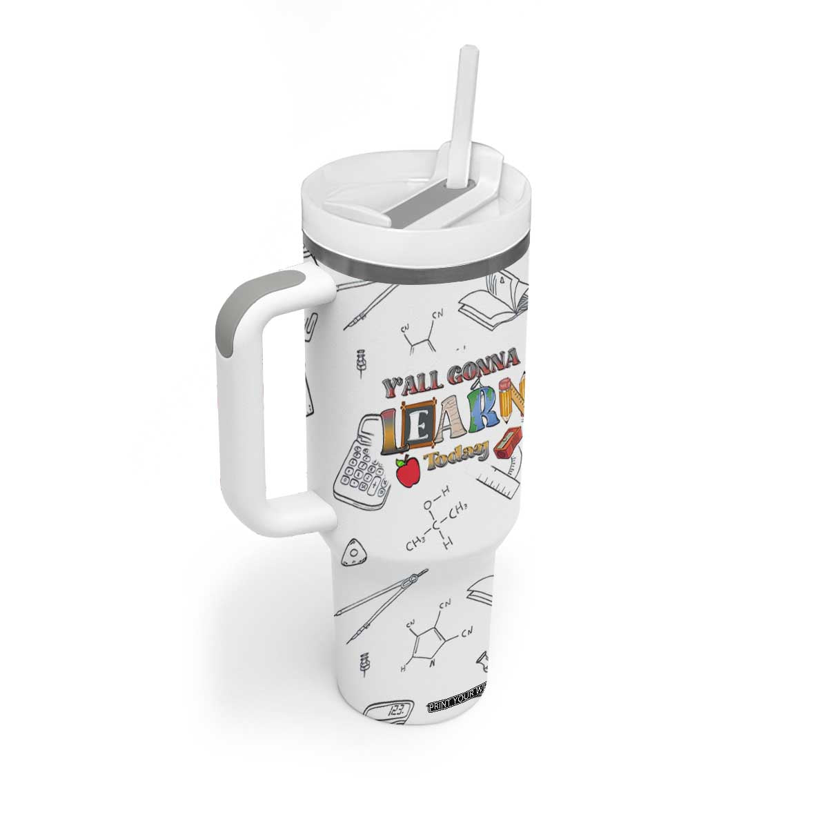 Teacher Life Tumbler With Handle Teaching Is A Work Of Heart Appreciation Gifts From Students TB10 Print Your Wear