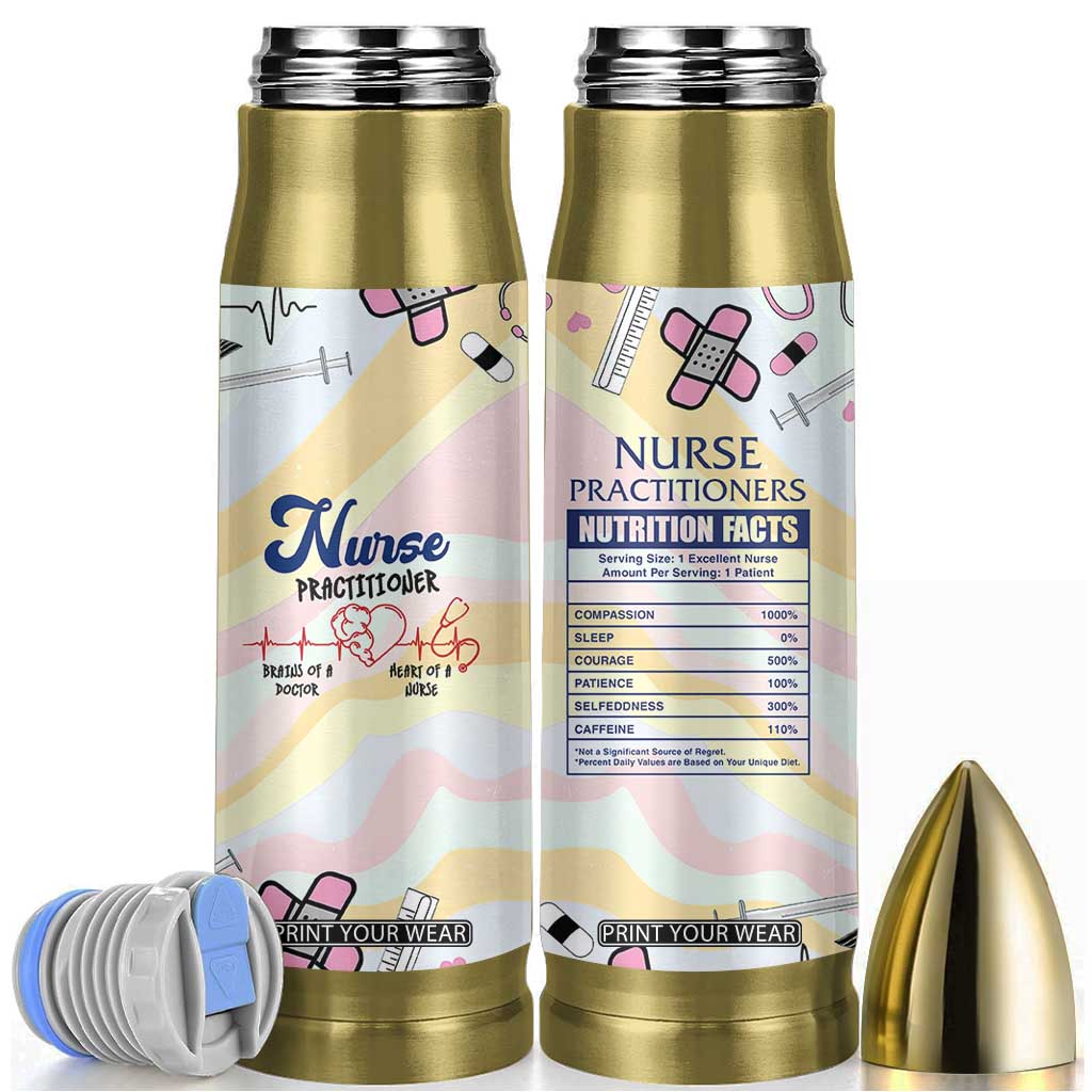 Nurses Practitioner Bullet Tumbler NP Gifts For Women Nursing School TB10 Multicolor Print Your Wear
